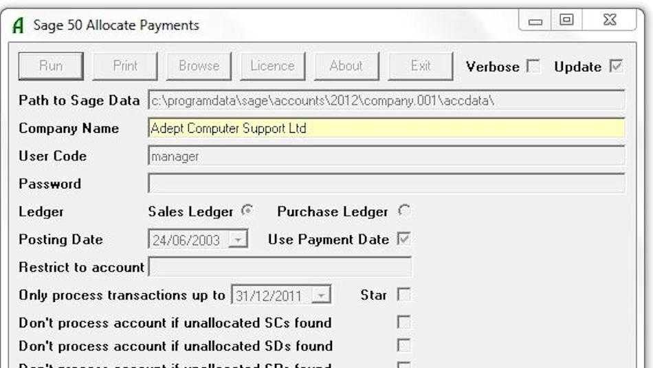 The Adept Sage 50 Payment Allocation add-on will automatically match payments for you!